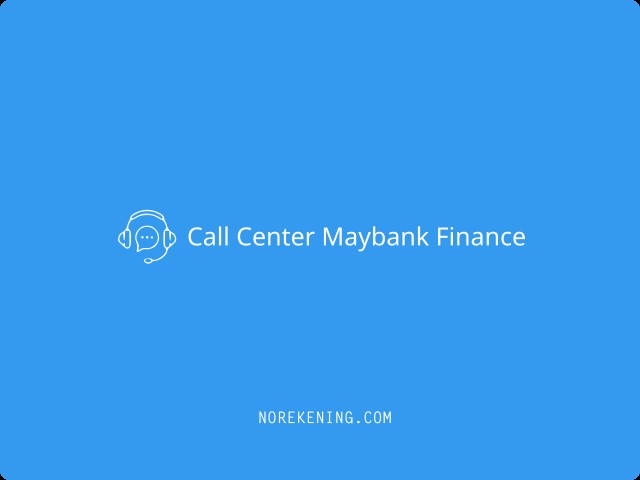 Call Center Maybank Finance