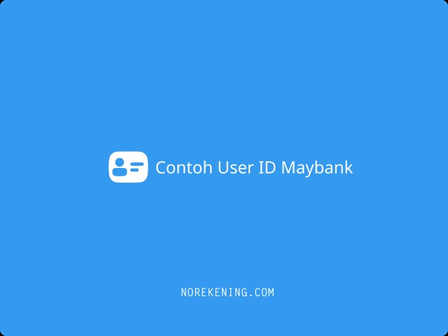 Contoh User ID Maybank