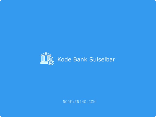 Kode Bank Sulselbar