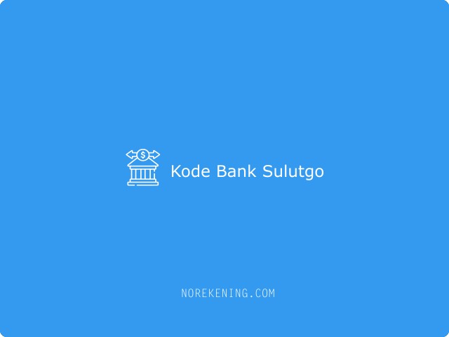 Kode Bank Sulutgo